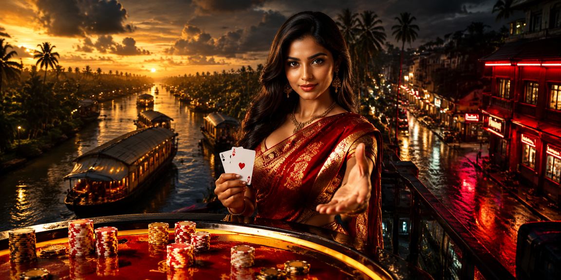 Poker game played on Kerala backwaters boat